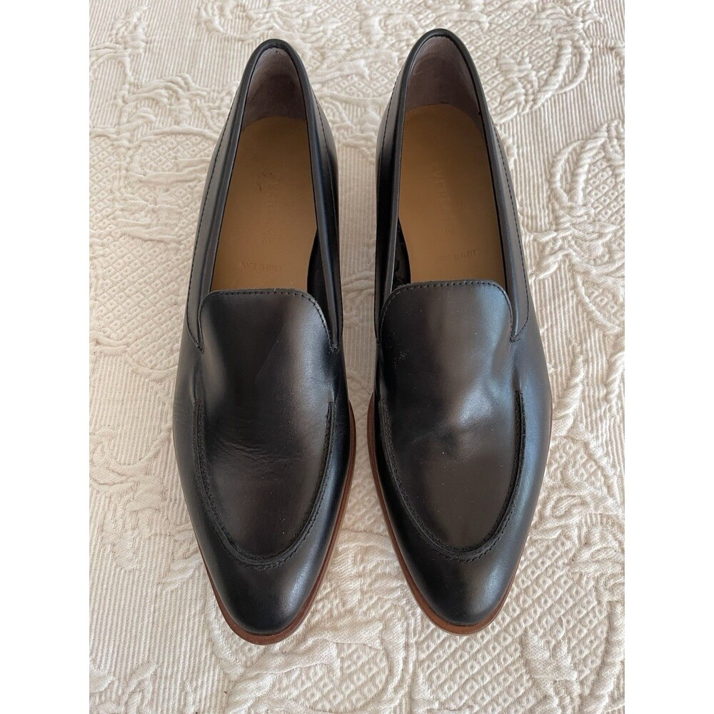 Everlane The Modern Loafer Black Leather Made in Italy Ladies Size 10 NWOT